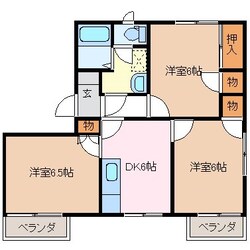 フレグランスフジＢの物件間取画像